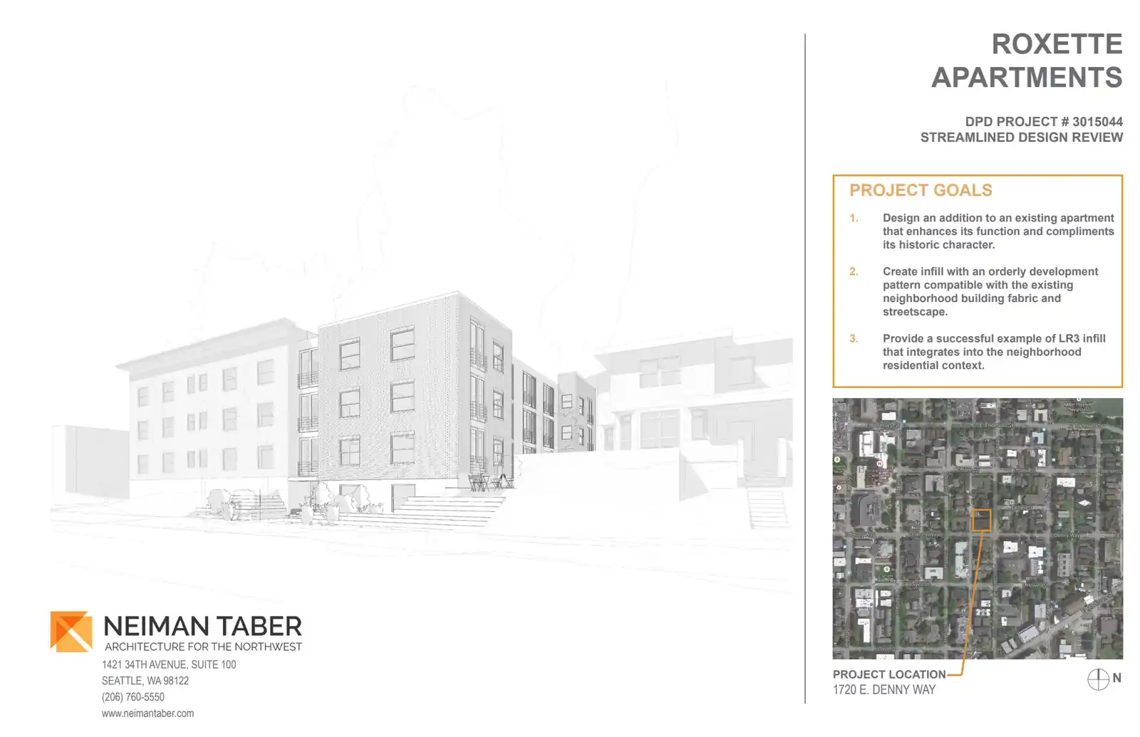 Design review proposal for 1720 E Denny Way