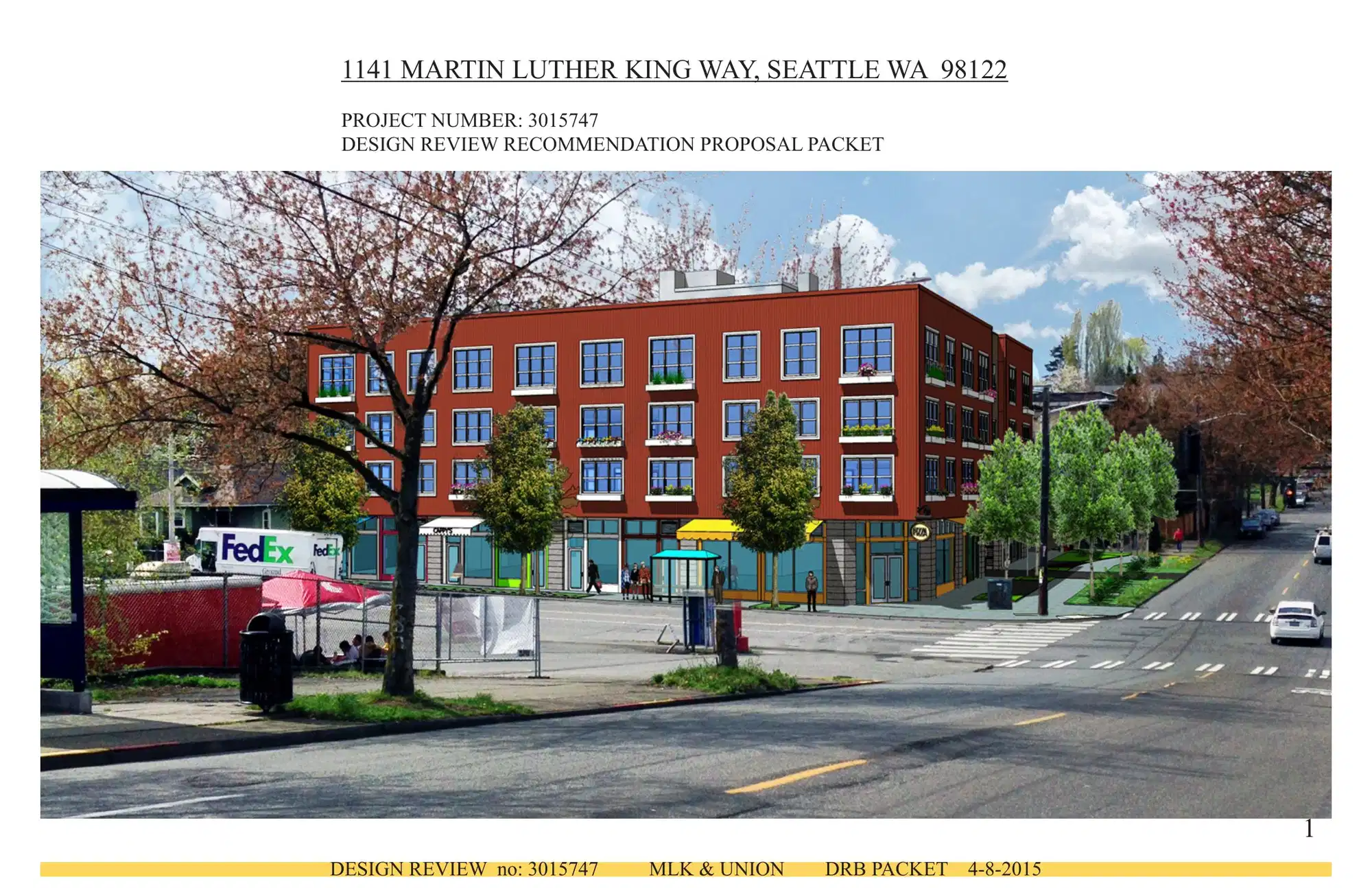 Design review proposal for 1141 M L King Jr Way