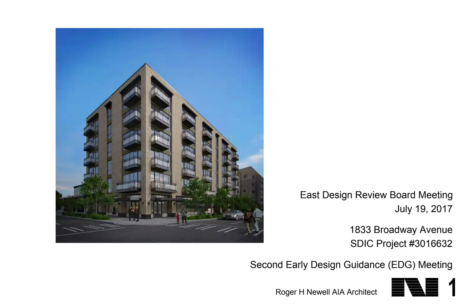 Design review proposal for 1833 Broadway