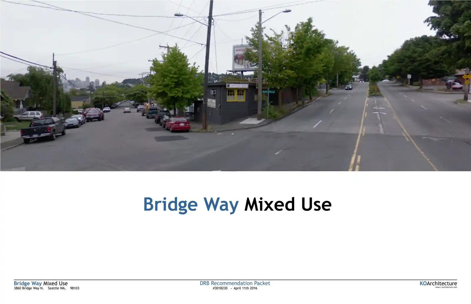 Design review proposal for 3860 Bridge Way N