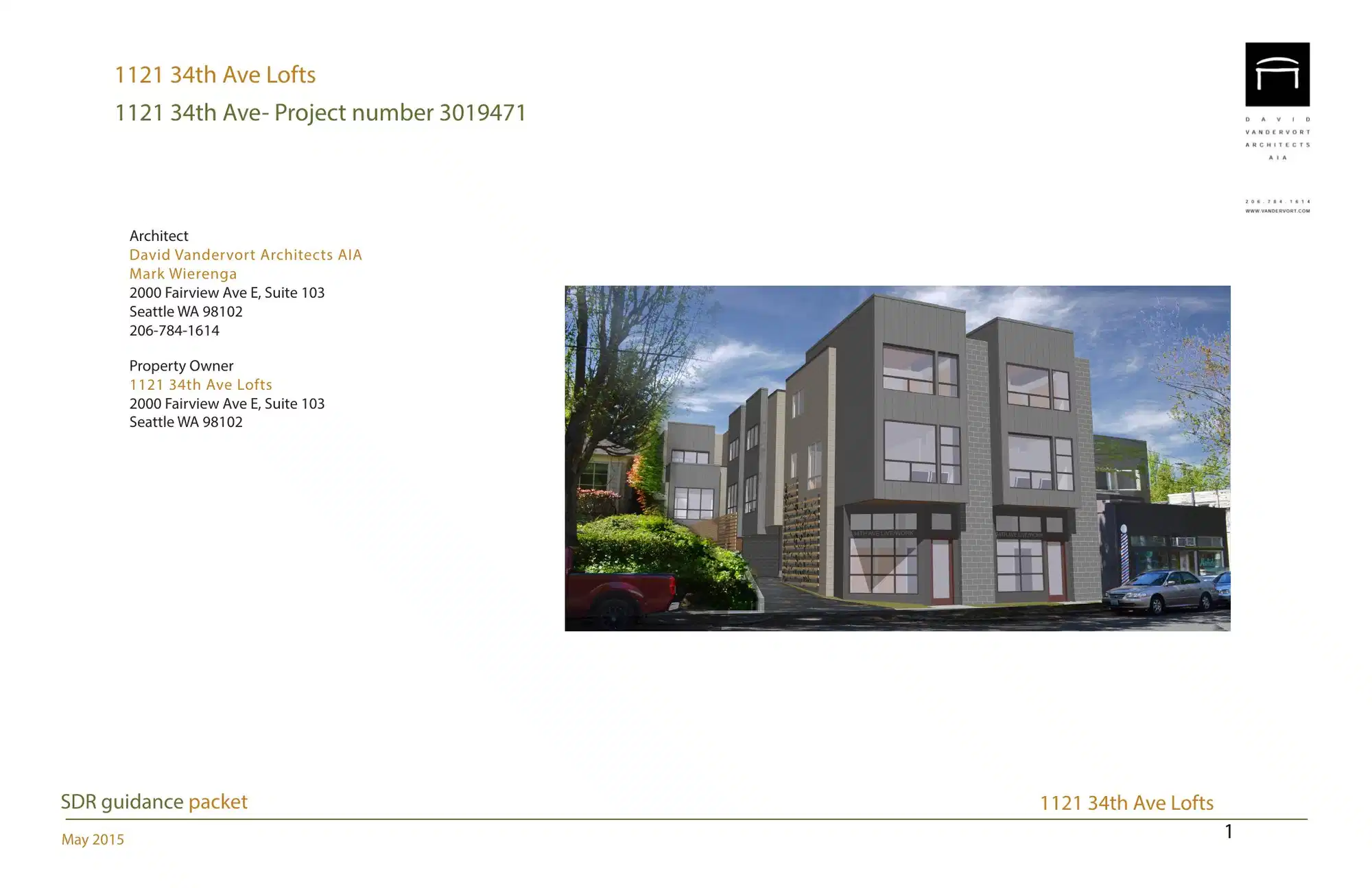 Design review proposal for 1121 34th Ave