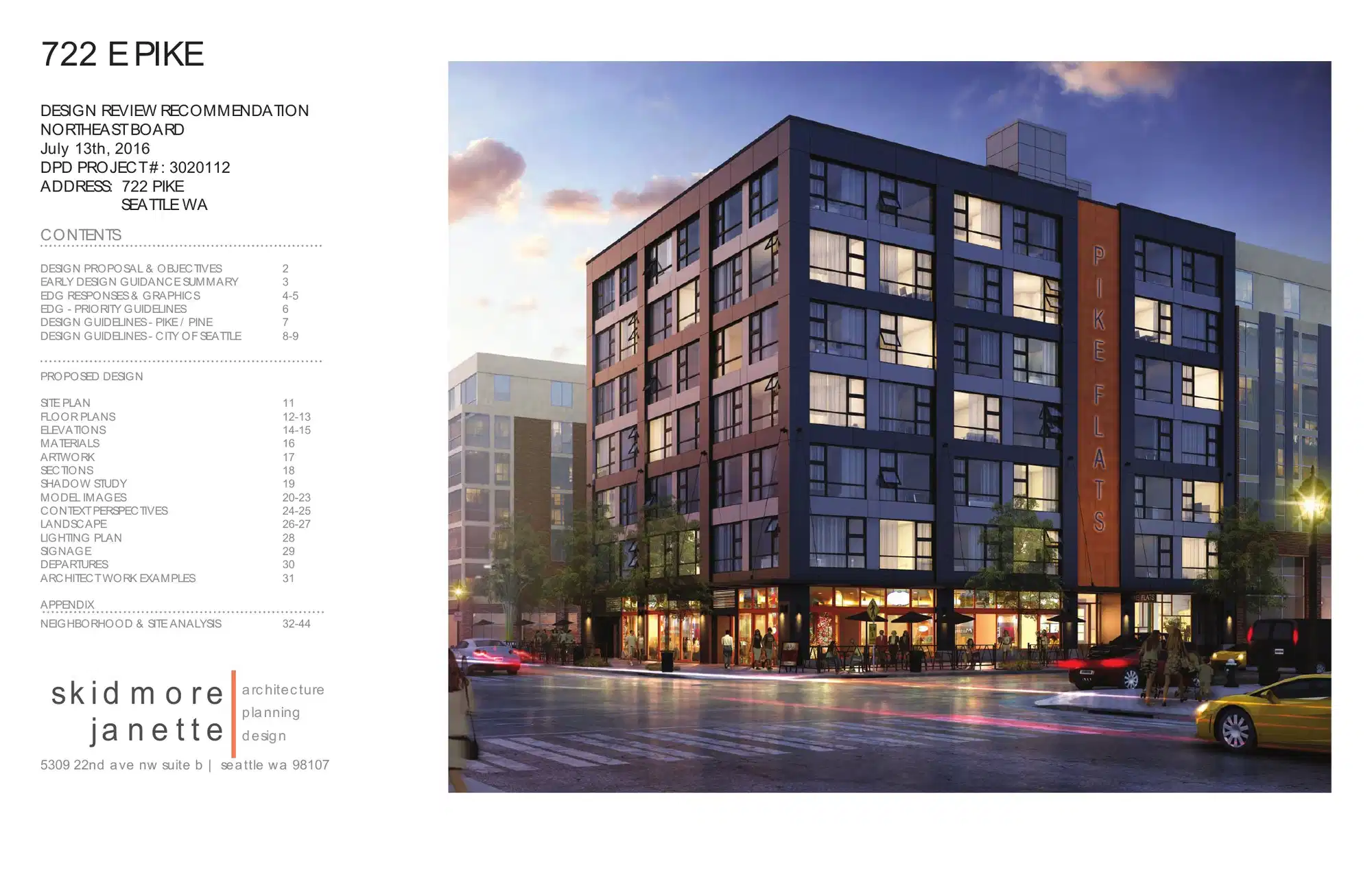 Design review proposal for 722 E Pike St