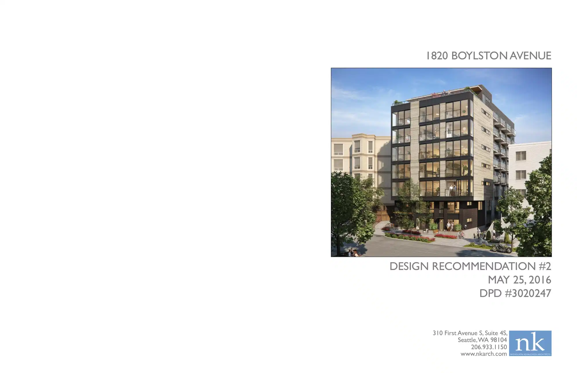 Design review proposal for 1820 Boylston Ave