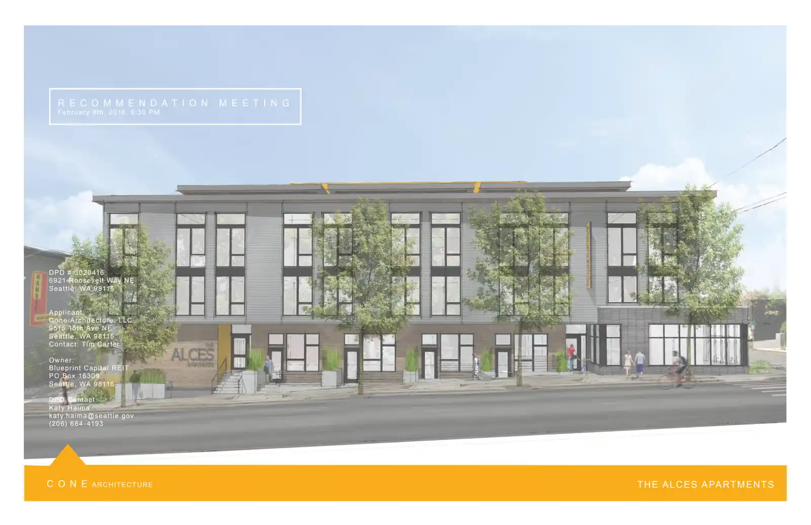 Design review proposal for 6921 Roosevelt Way NE