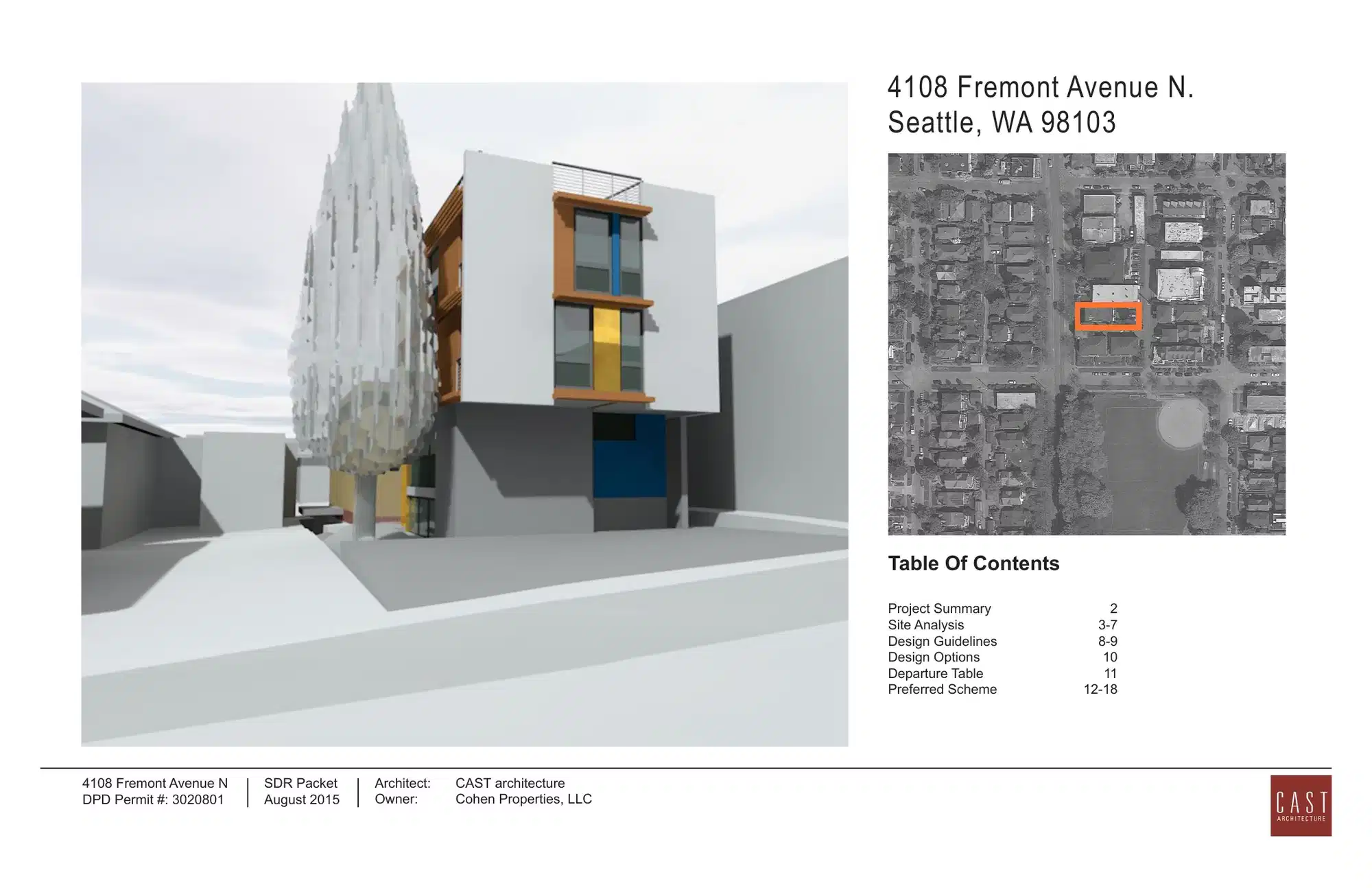 Design review proposal for 4110 Fremont Ave N