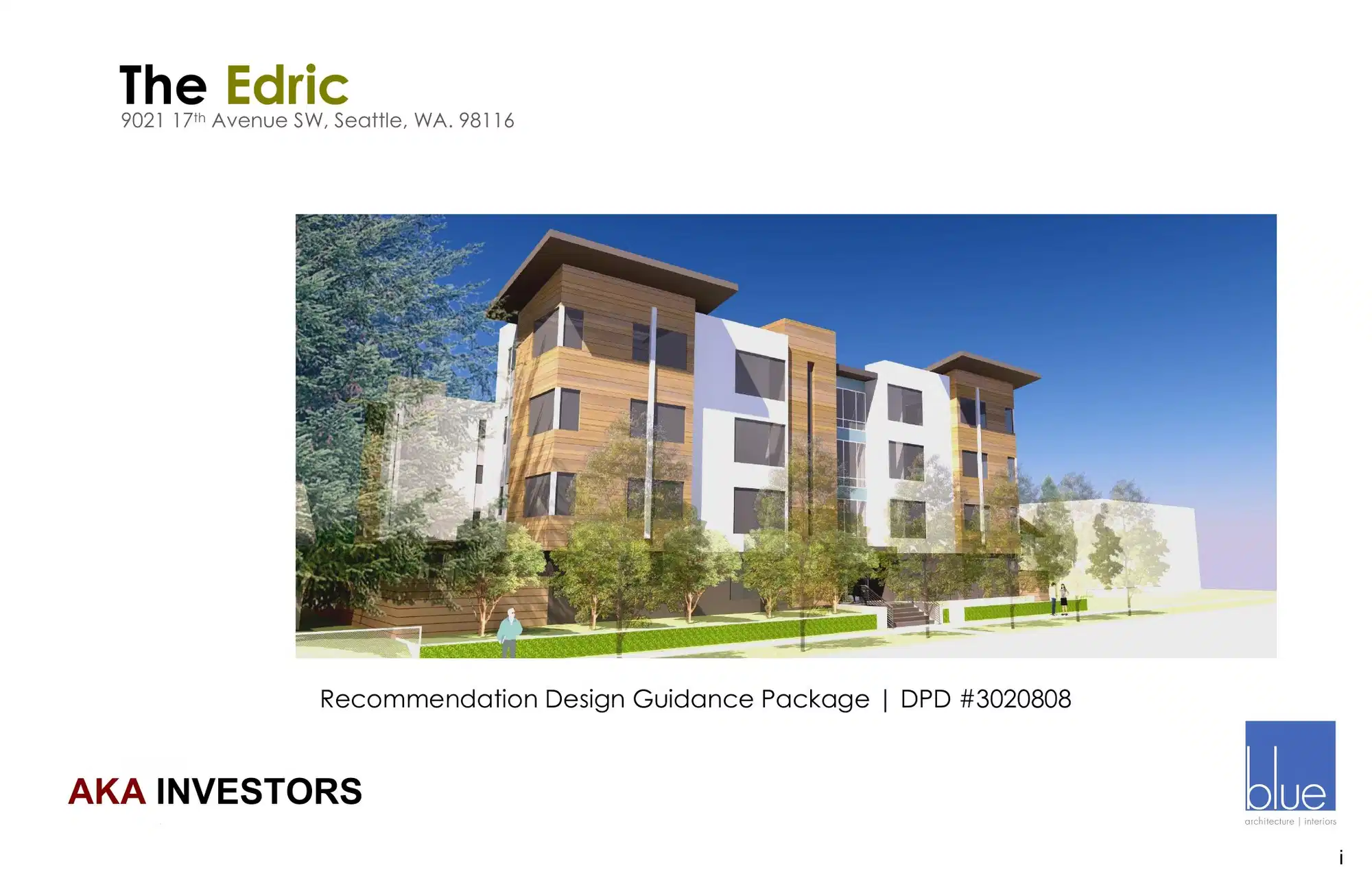 Design review proposal for 9021 17th Ave SW