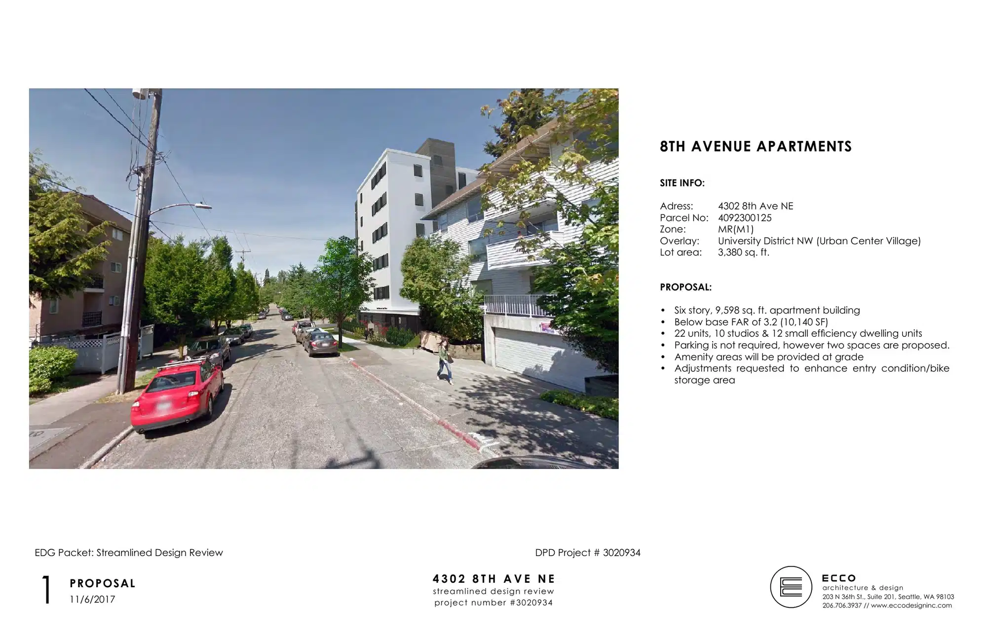 Design review proposal for 4302 8th Ave NE