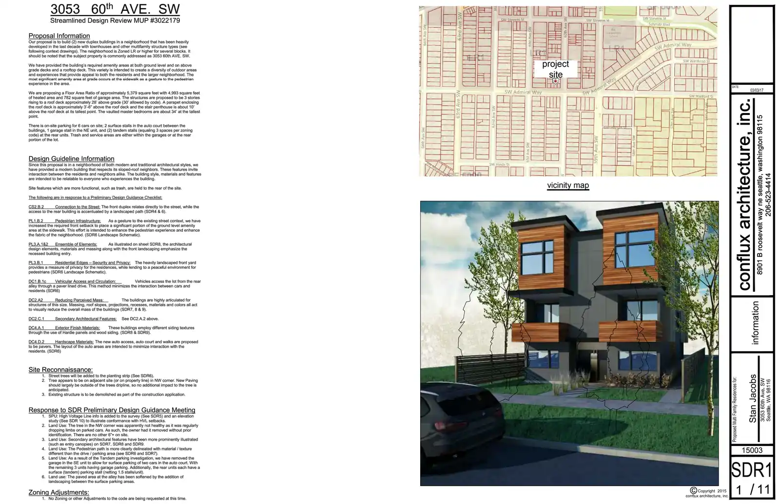 Design review proposal for 3053 60th Ave SW