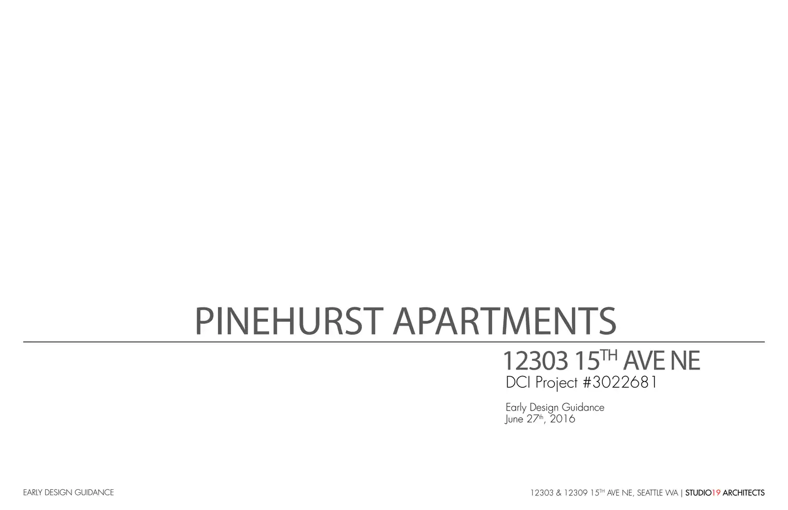Design review proposal for 12303 15th Ave NE