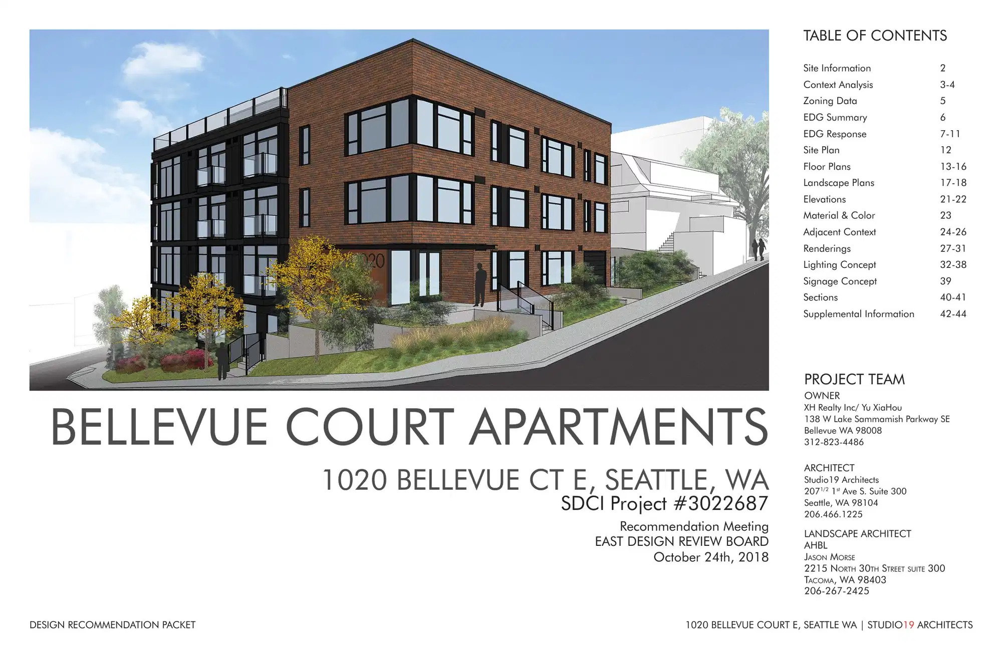 Design review proposal for 1020 Bellevue Ct E