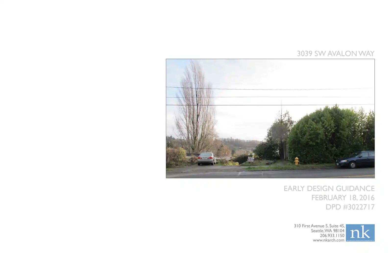 Design review proposal for 3039 SW Avalon Way