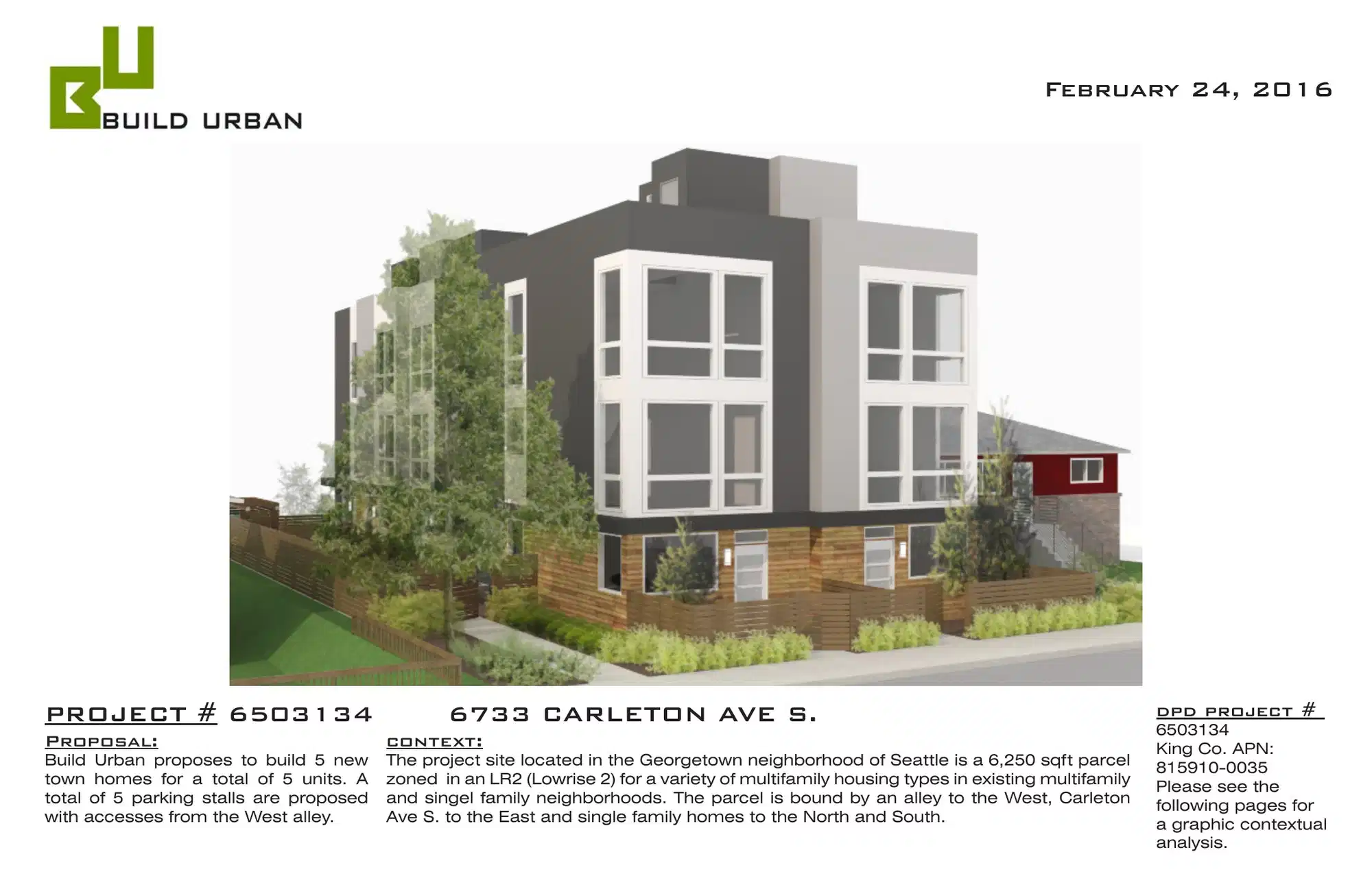 Design review proposal for 6733 Carleton Ave S