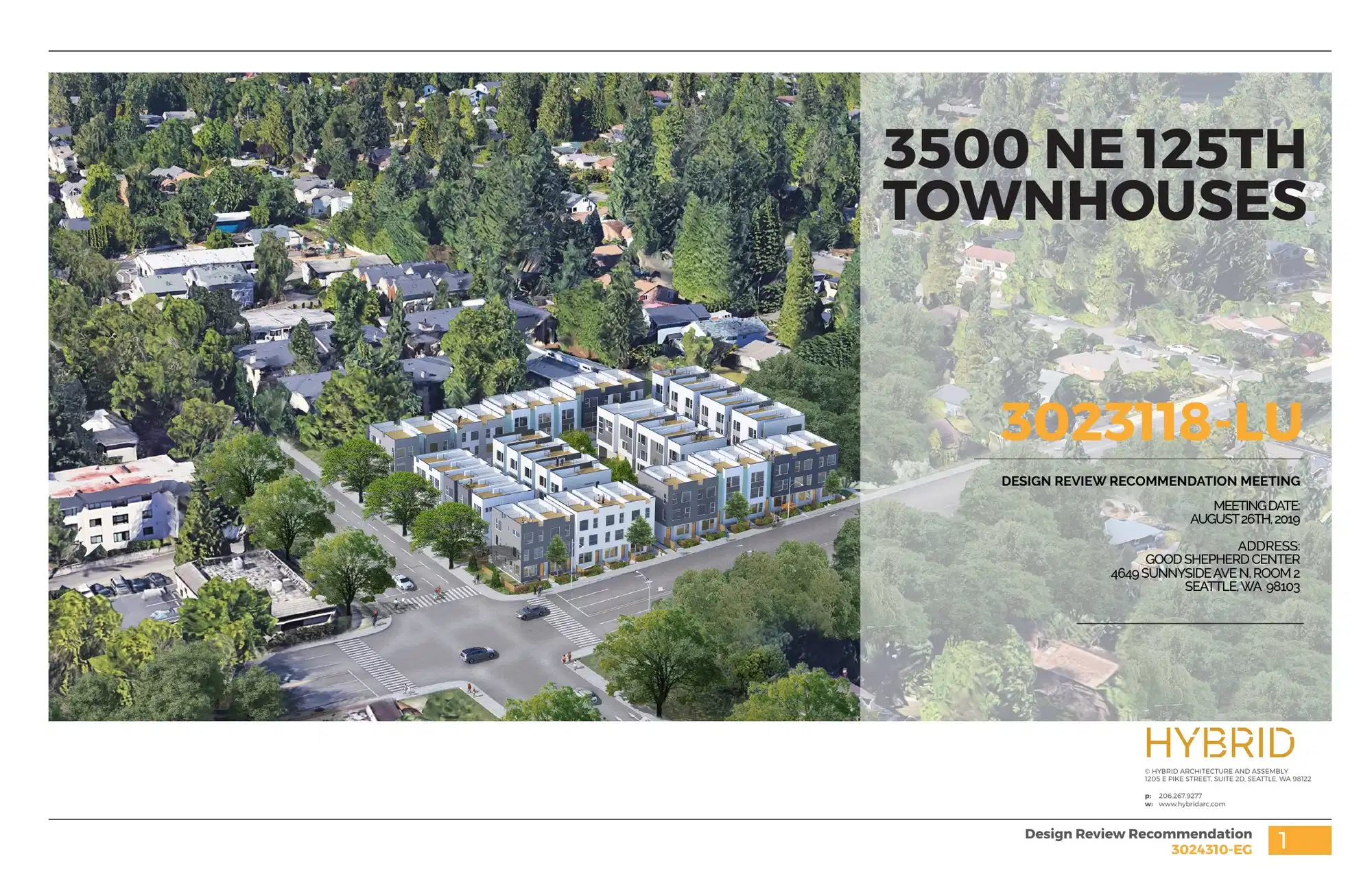 Design review proposal for 3500 NE 125th St