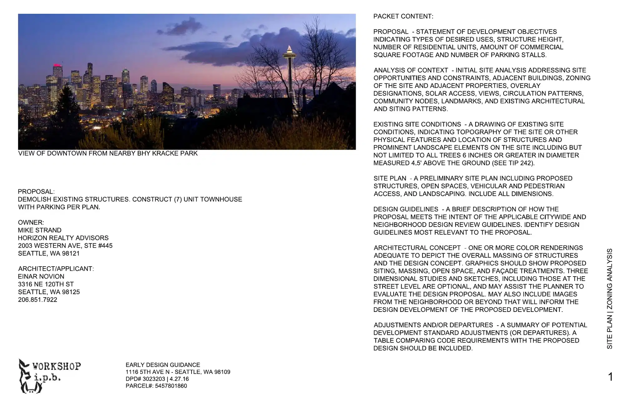 Design review proposal for 1116 5th Ave N