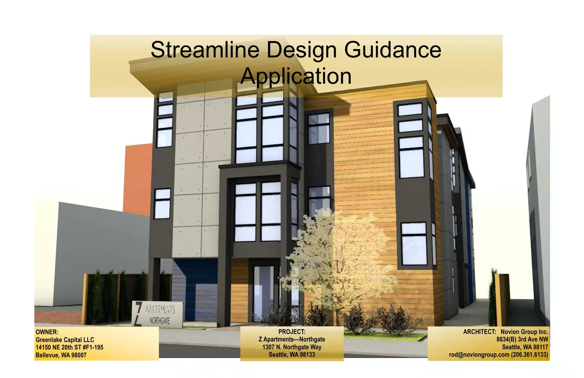 Design review proposal for 1307 N Northgate Way
