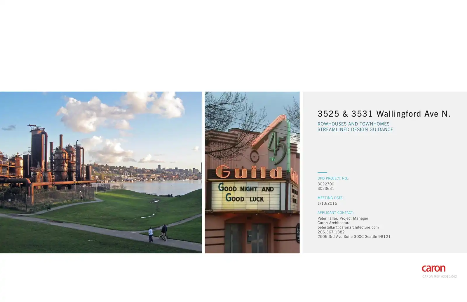 Design review proposal for 3531 Wallingford Ave N