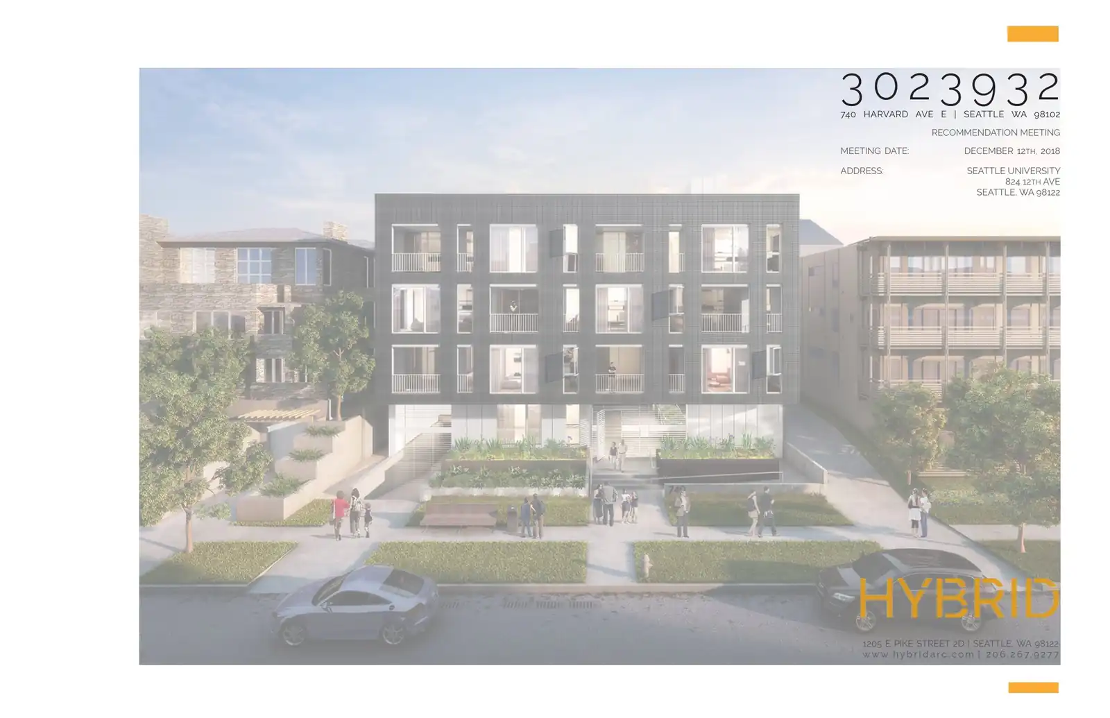 Design review proposal for 740 Harvard Ave E