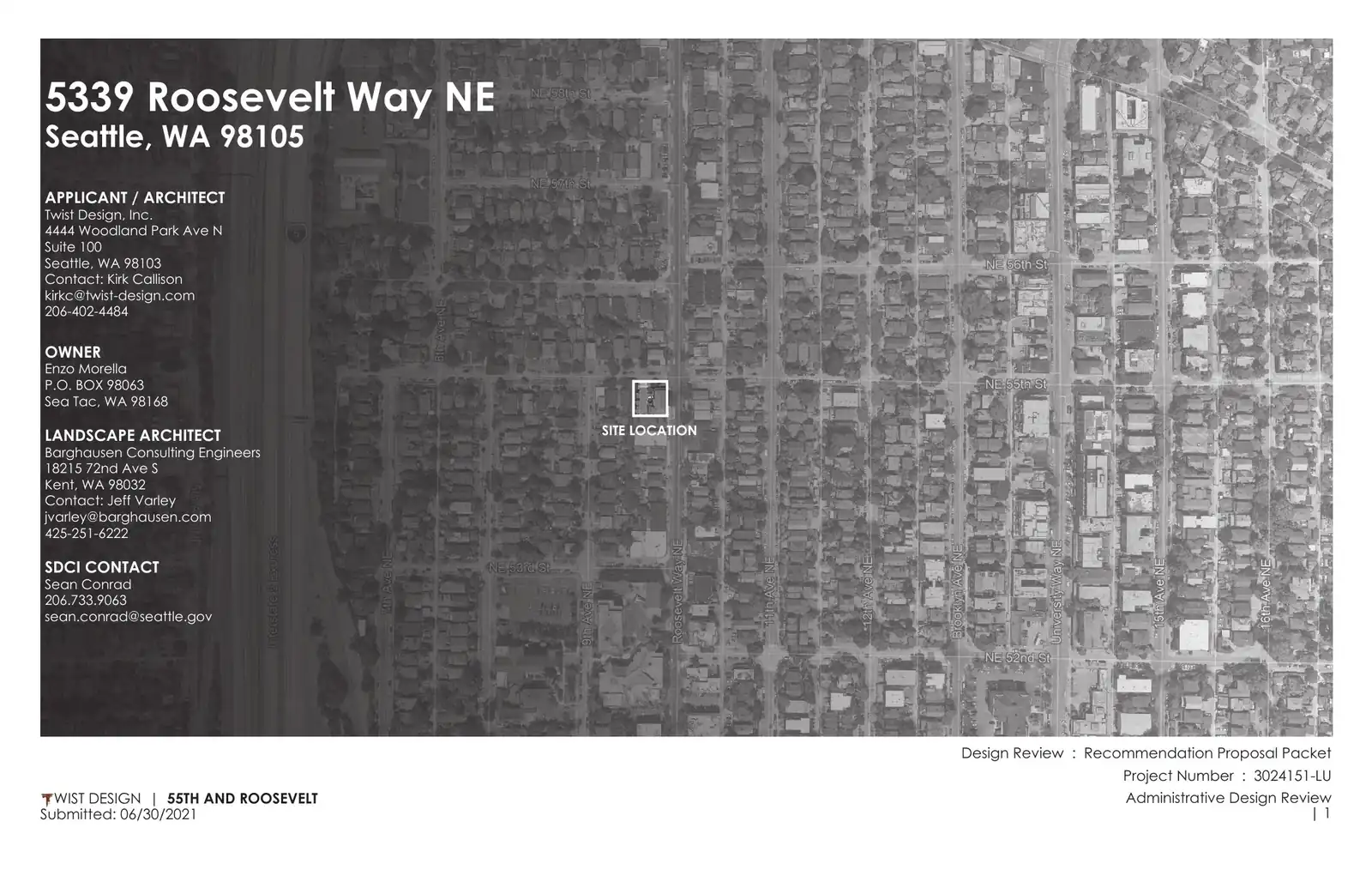 Design review proposal for 5339 Roosevelt Way NE