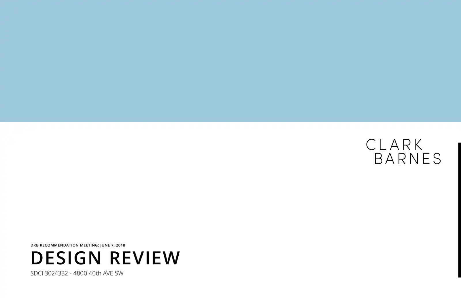 Design review proposal for 4800 40th Ave SW