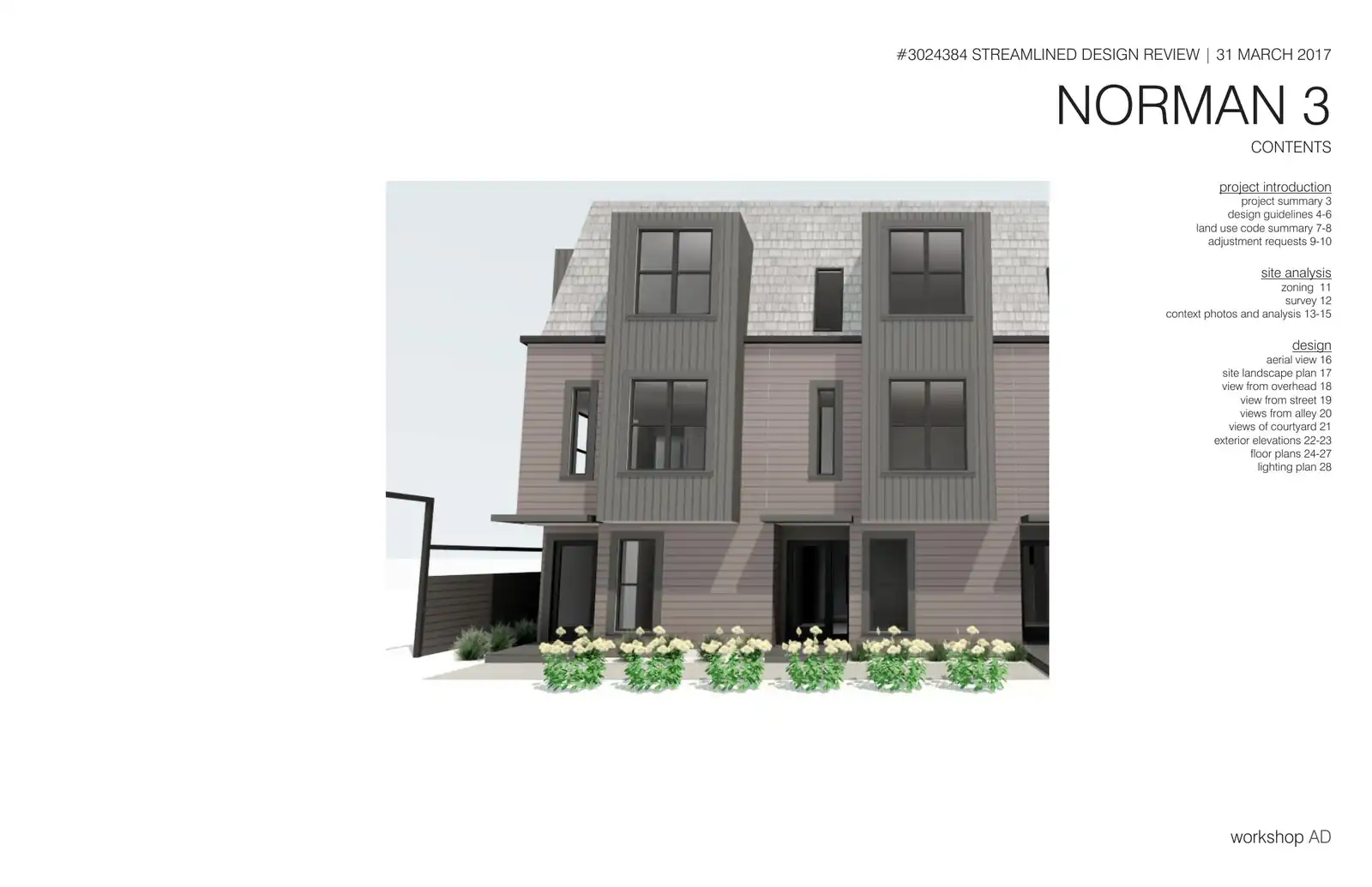Design review proposal for 2305 S Norman St