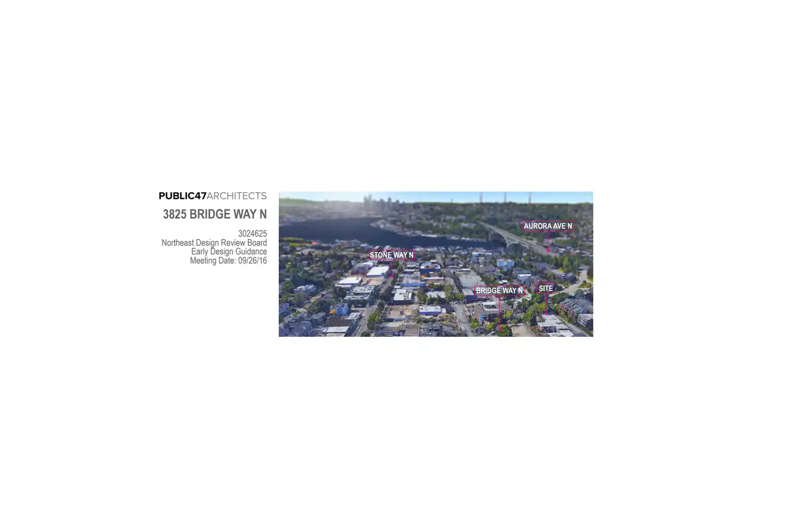 Design review proposal for 3825 Bridge Way N