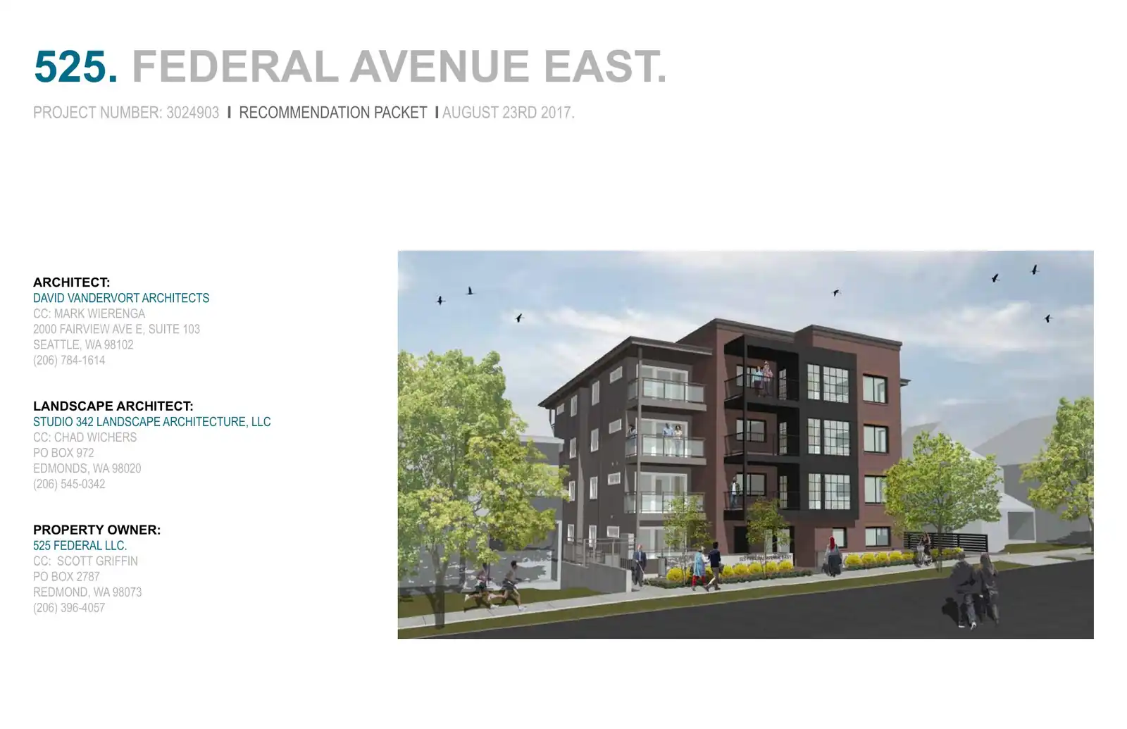Design review proposal for 525 Federal Ave E