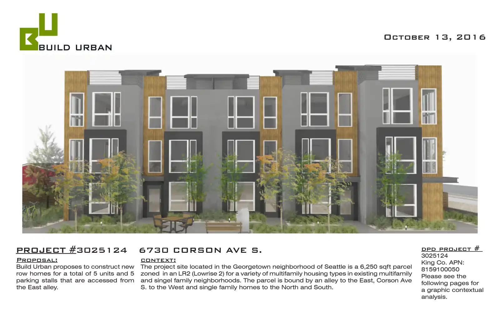 Design review proposal for 6730 Corson Ave S