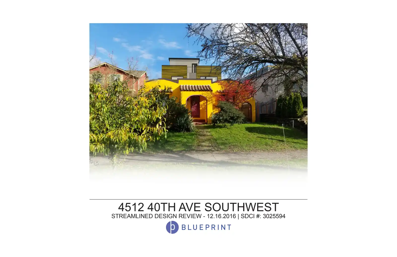 Design review proposal for 4512 40th Ave SW