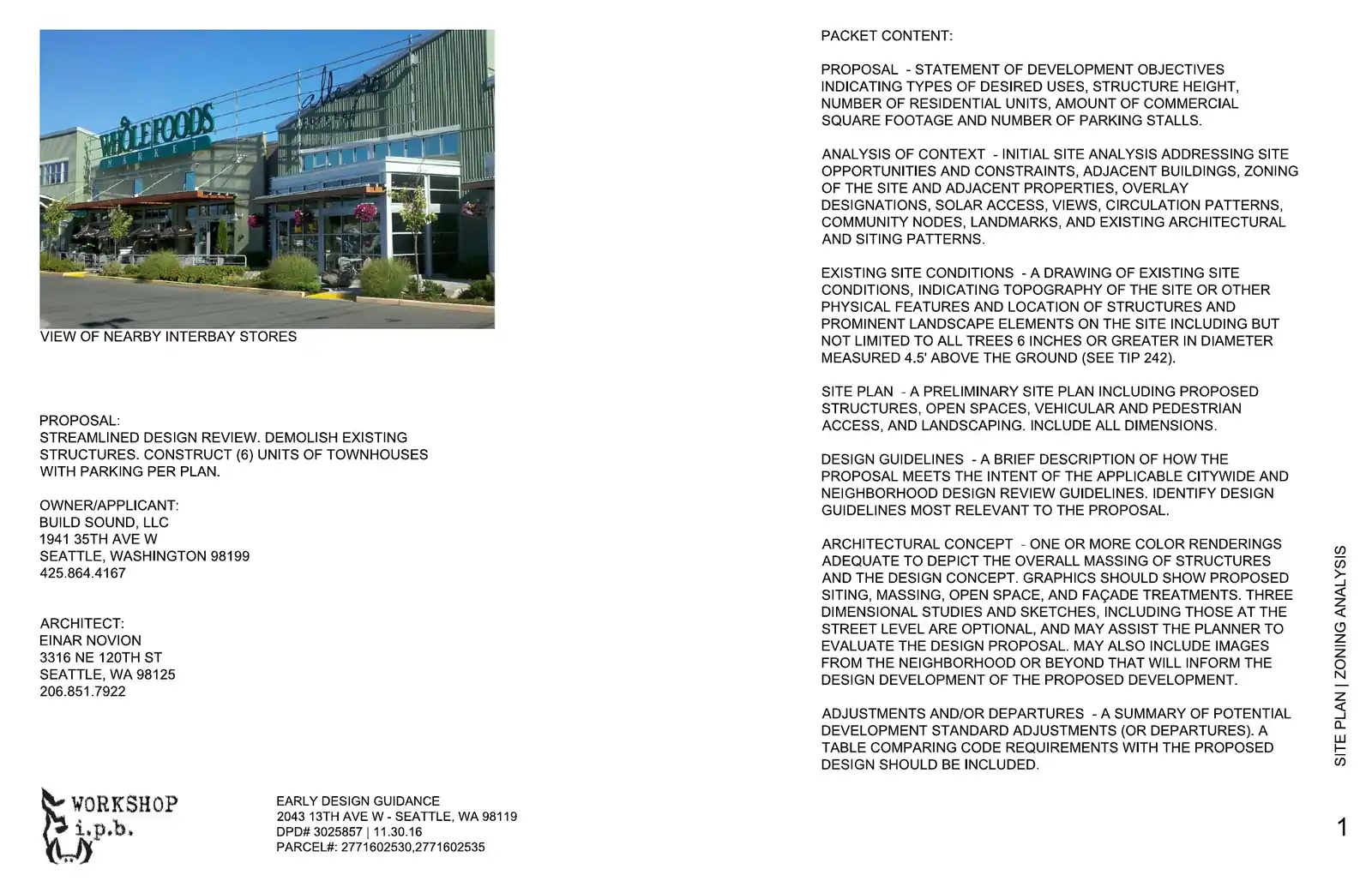 Design review proposal for 2045 13th Ave W