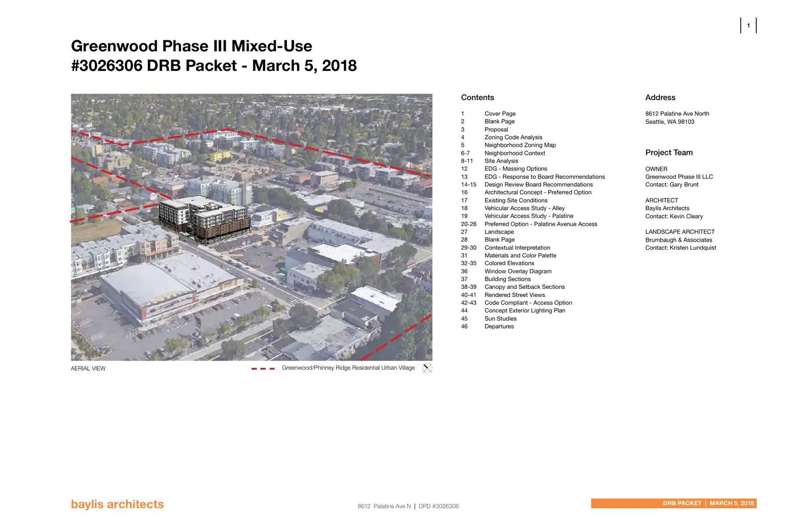 Design review proposal for 8612 Palatine Ave N