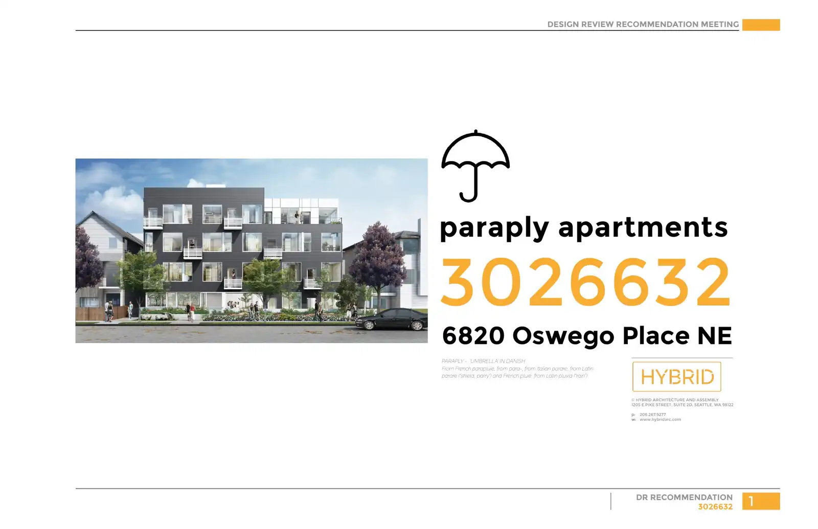 Design review proposal for 6820 Oswego Pl NE