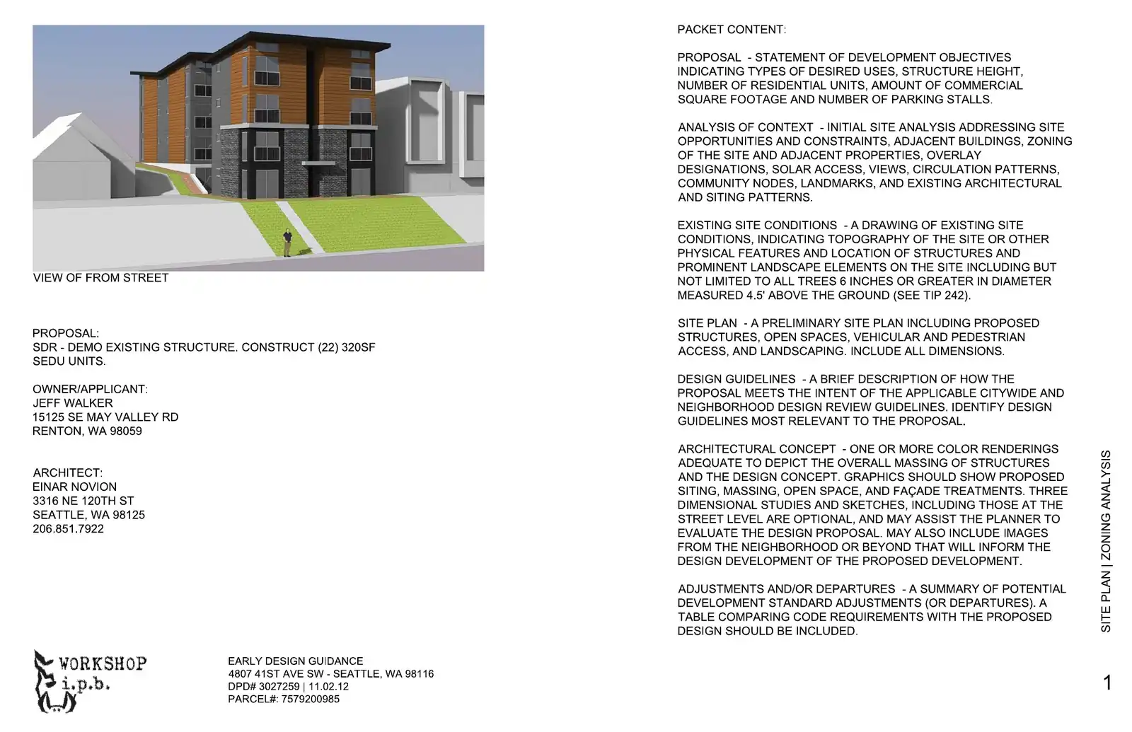 Design review proposal for 4807 41st Ave SW