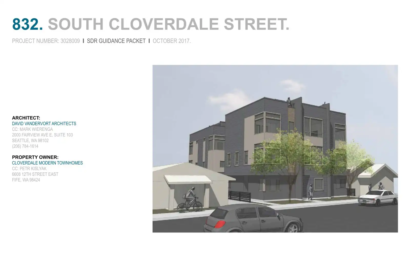 Design review proposal for 832 S Cloverdale St