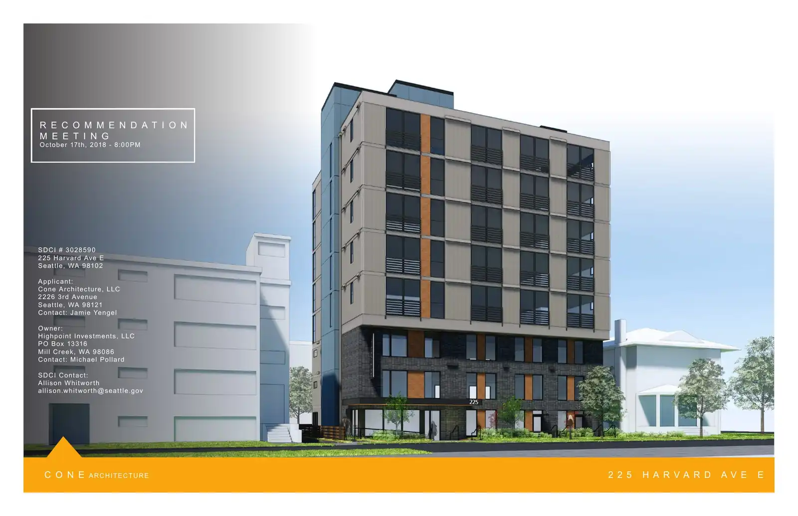 Design review proposal for 225 Harvard Ave E