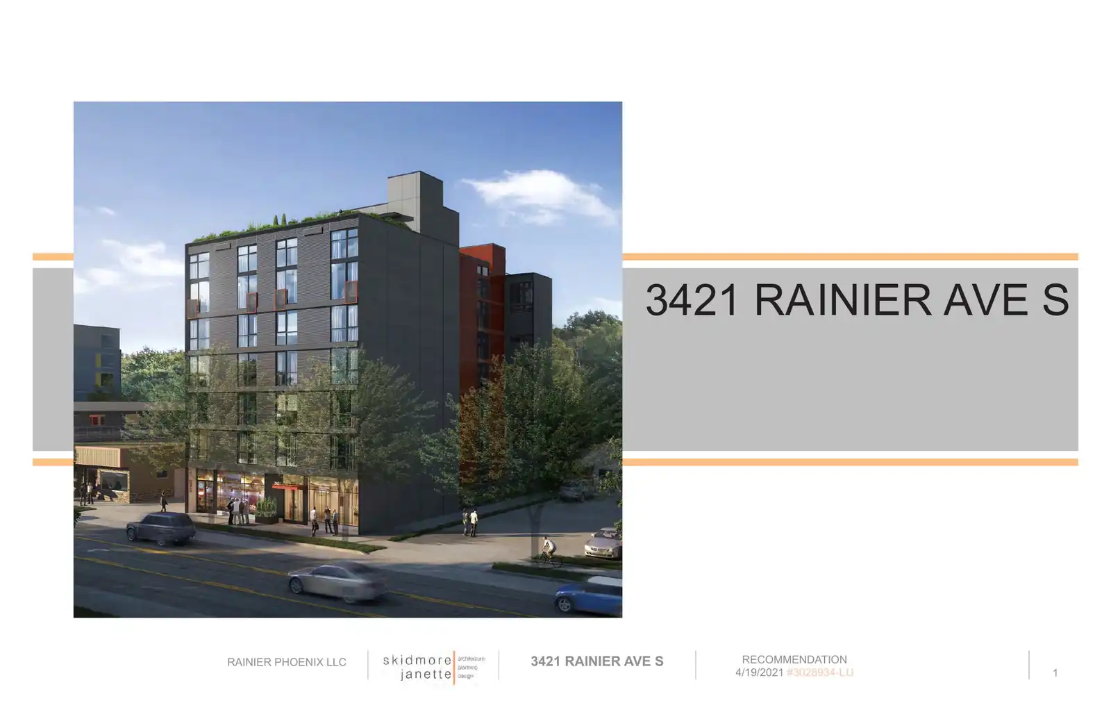 Design review proposal for 3421 Rainier Ave S