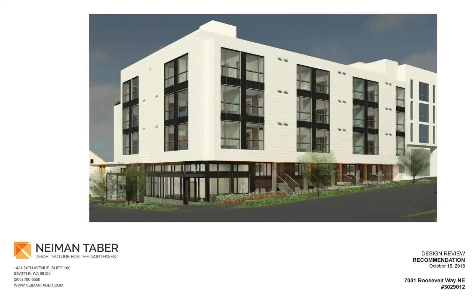 Design review proposal for 7001 Roosevelt Way NE