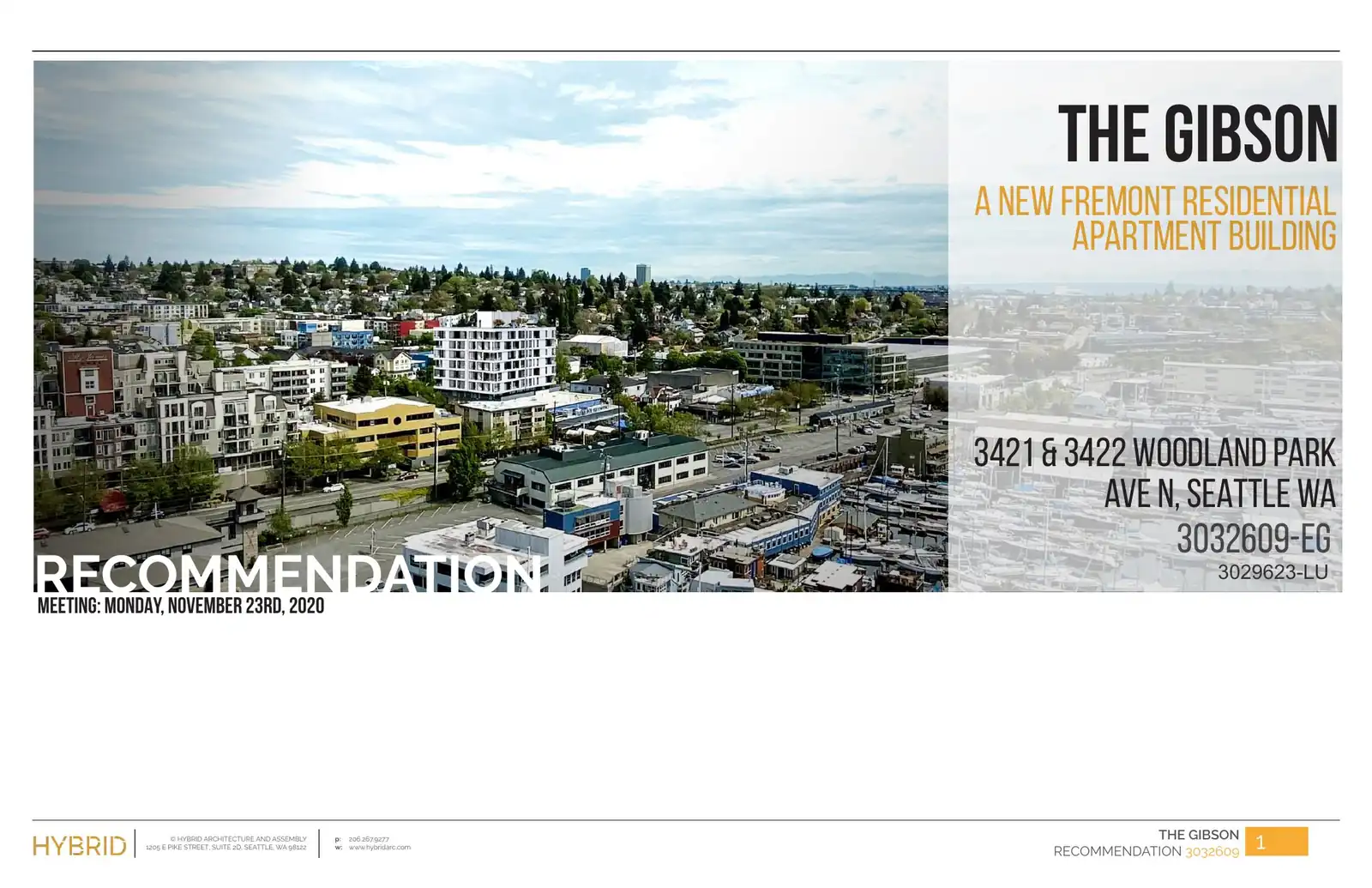 Design review proposal for 3421 Woodland Park Ave N