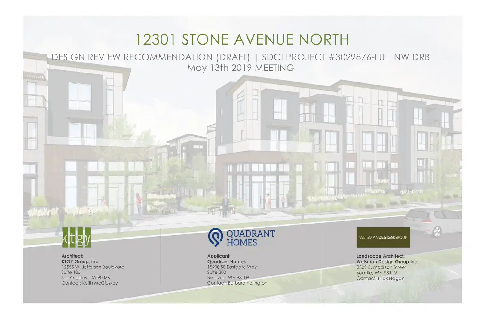 Design review proposal for 12301 Stone Ave N