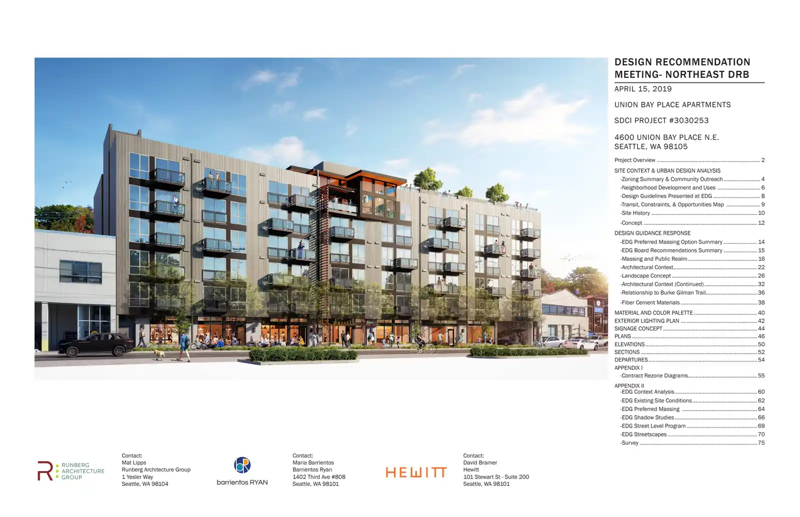 Design review proposal for 4600 Union Bay Pl NE