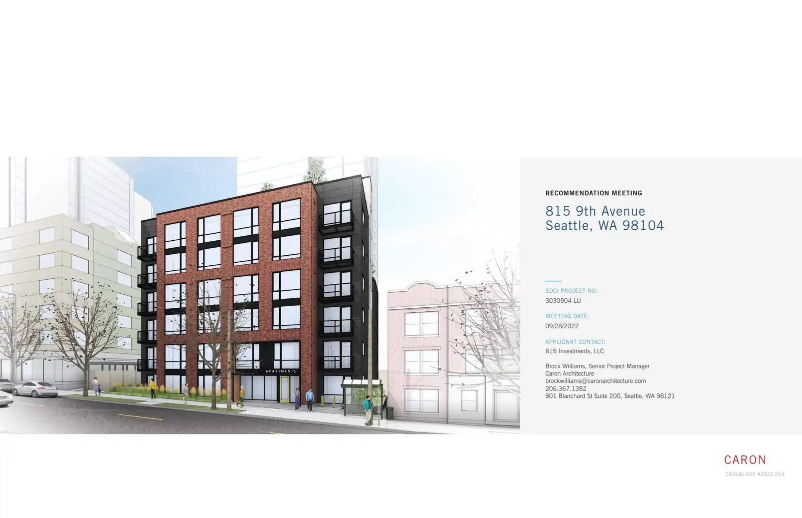 Design review proposal for 815 9th Ave