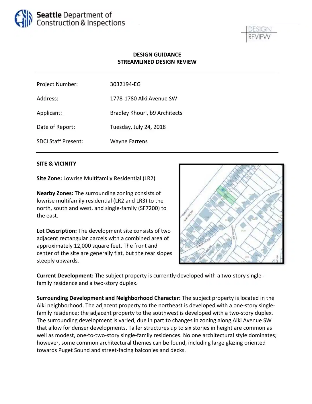 Design review proposal for 1780 Alki Ave SW