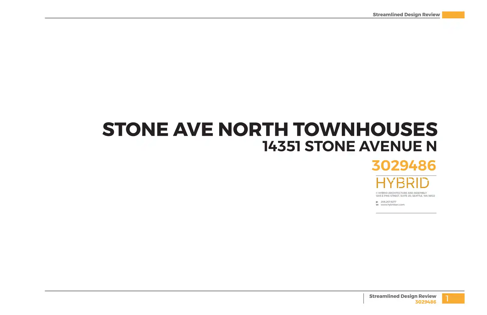 Design review proposal for 14351 Stone Ave N