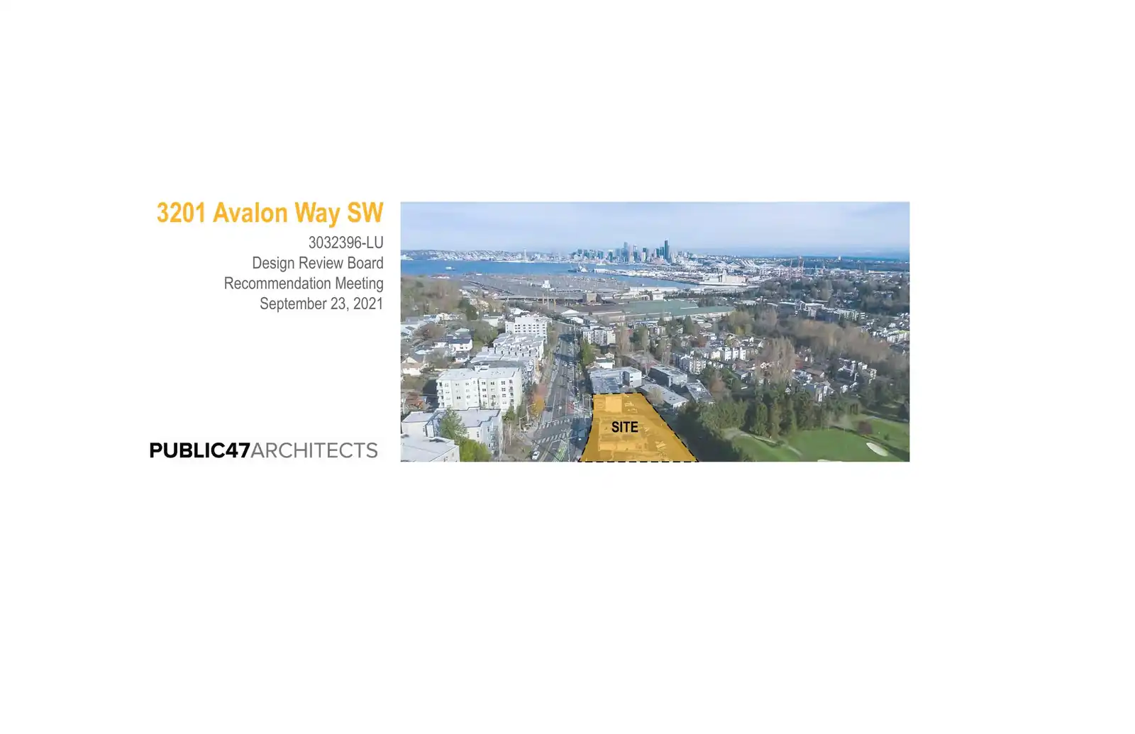 Design review proposal for 3201 SW Avalon Way