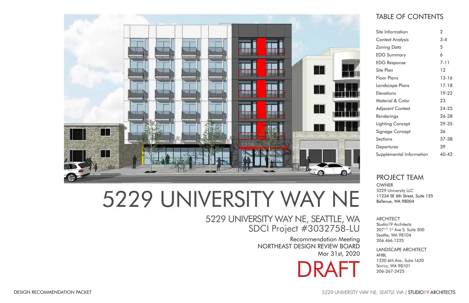 Design review proposal for 5229 University Way NE