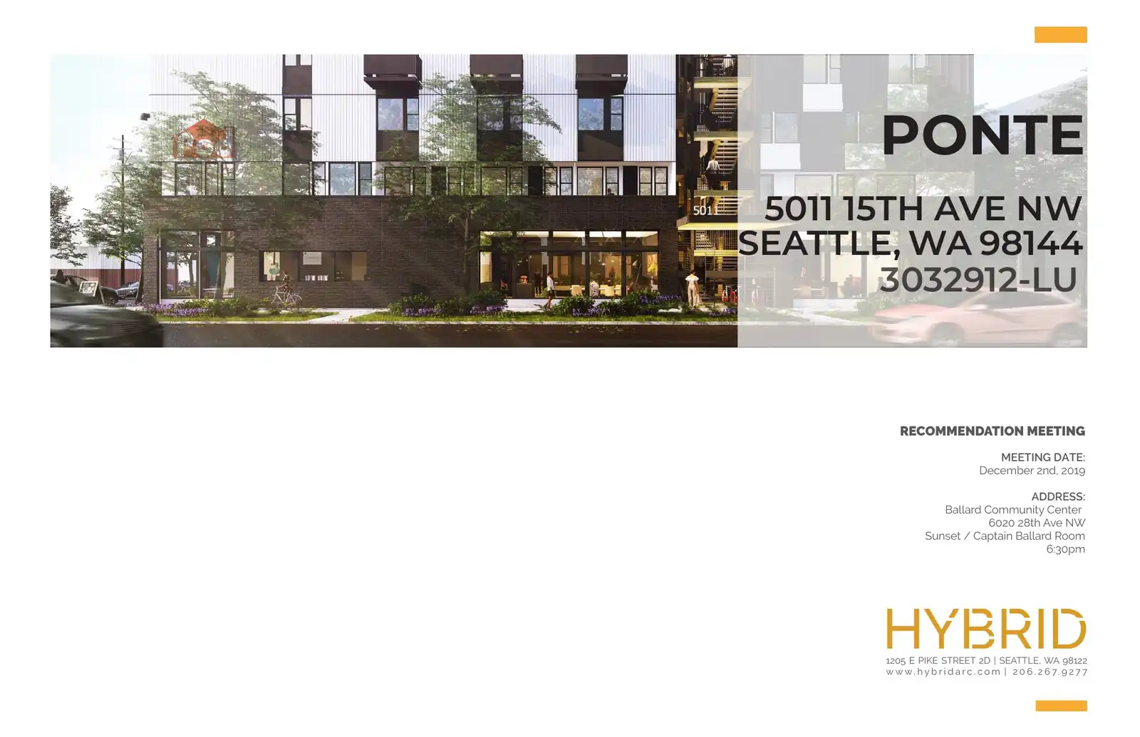 Design review proposal for 5011 15th Ave NW