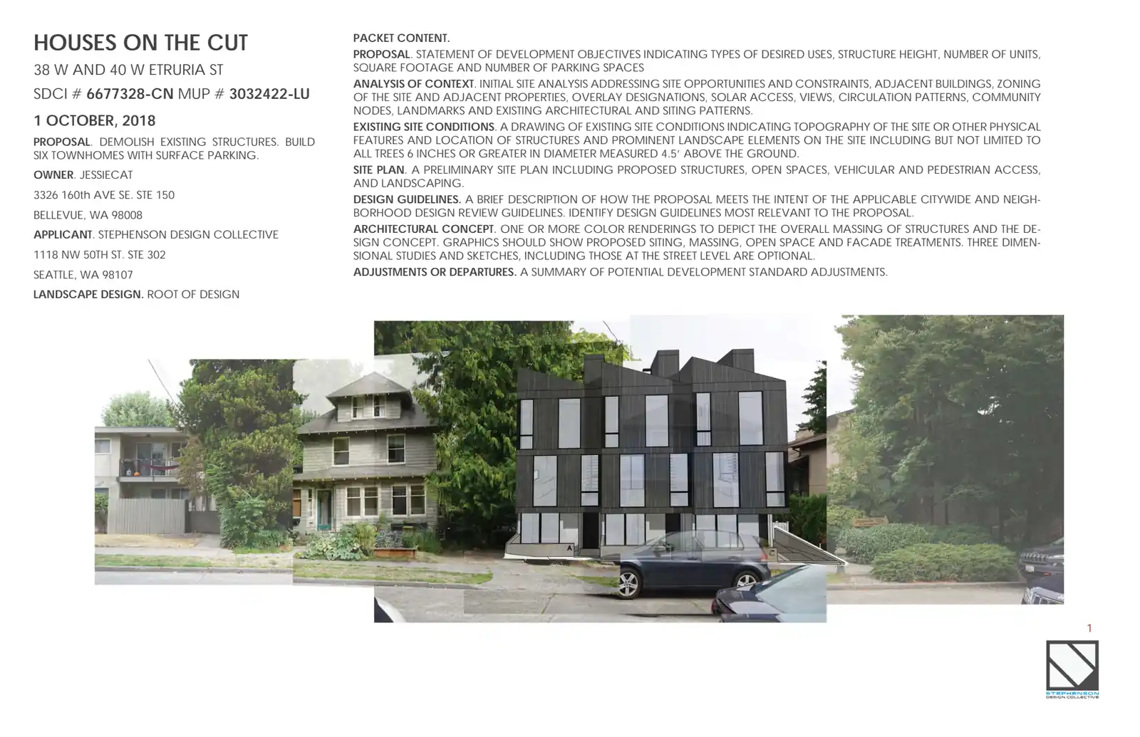 Design review proposal for 38 W Etruria St