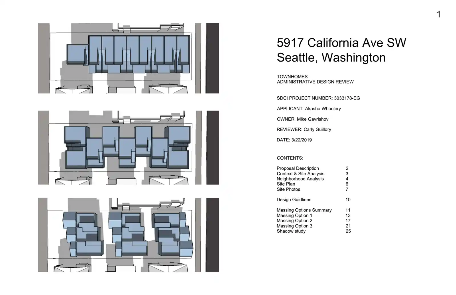 Design review proposal for 5917 California Ave SW