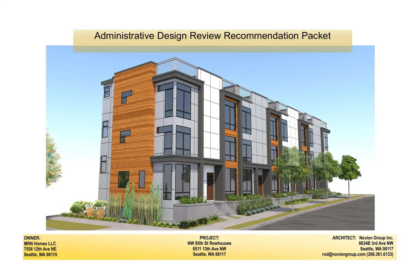 Design review proposal for 8511 13th Ave NW