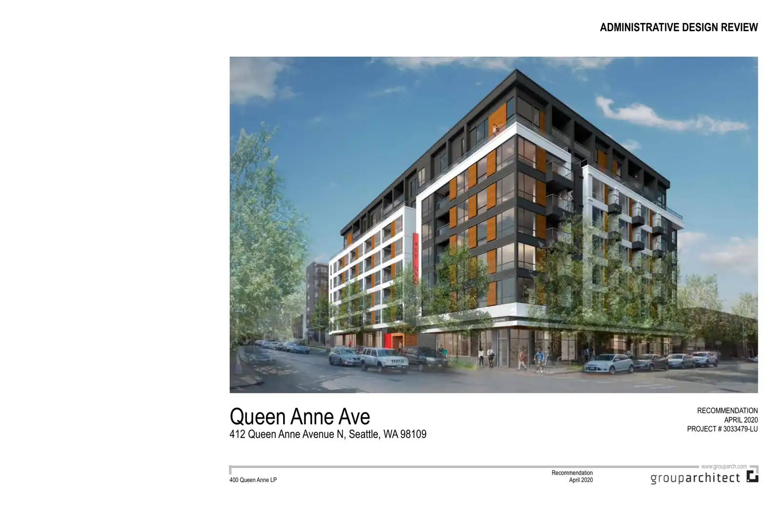 Design review proposal for 400 Queen Anne Ave N