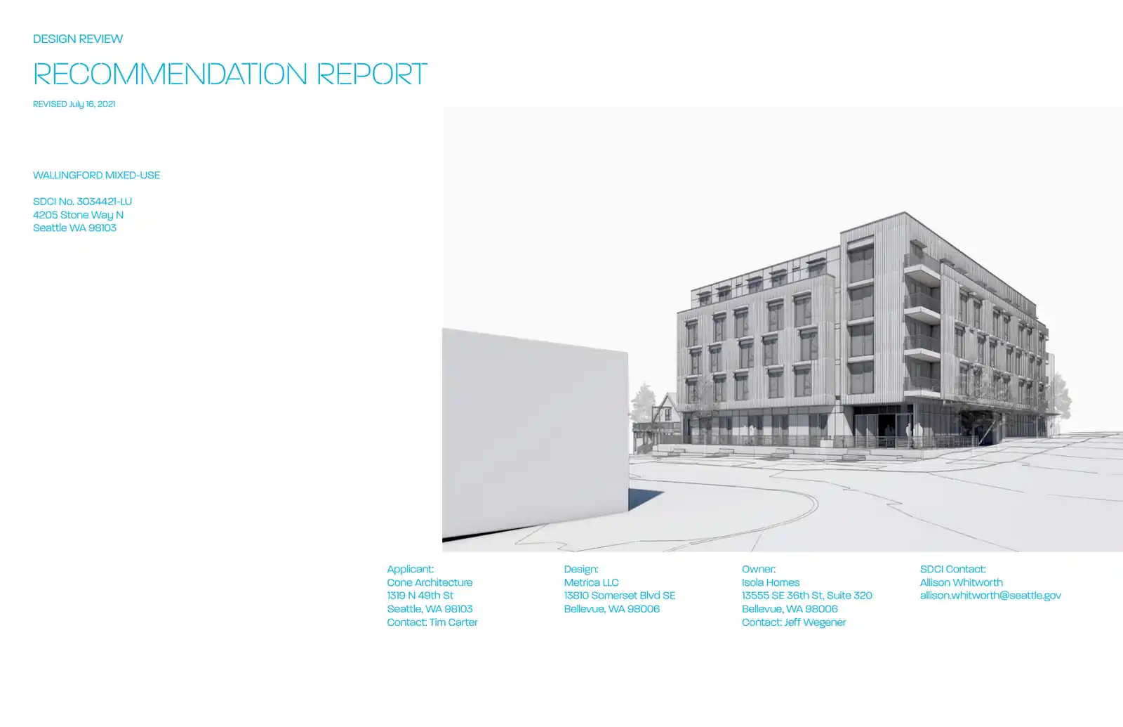 Design review proposal for 4205 Stone Way N